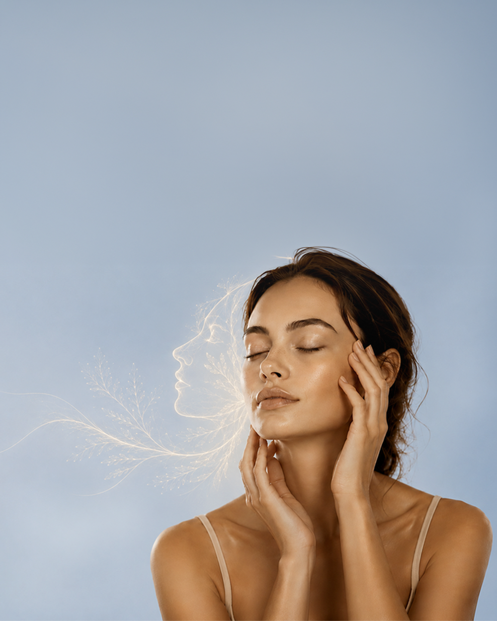 FIGGI mind-skin connection hero image showing calm skincare, emotional stress and skin resilience